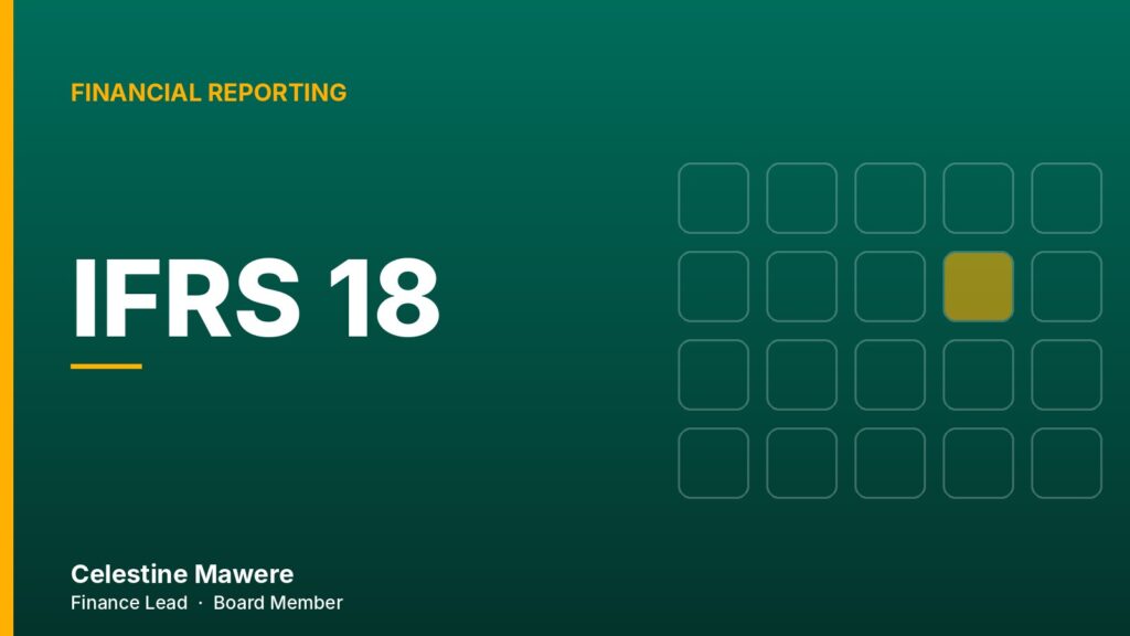 Cover graphic for the article: IFRS 18: Beyond Compliance for Finance Leaders