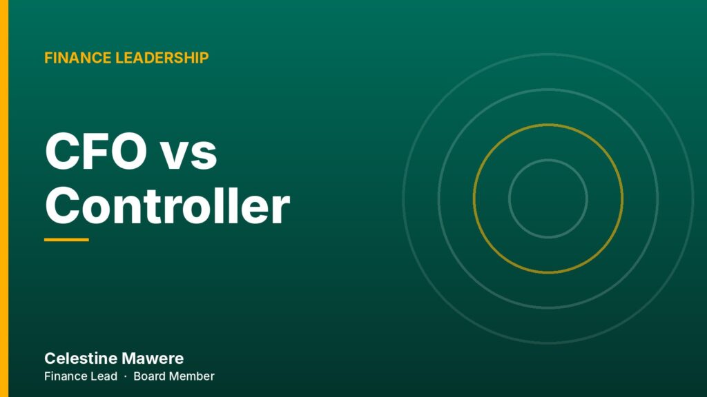Cover graphic for the article: CFO vs Controller: Key Differences